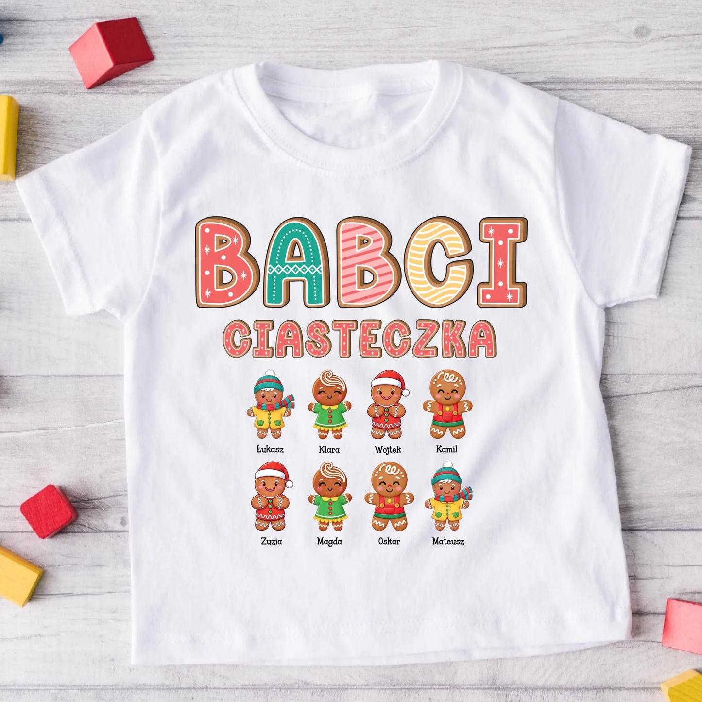 Koszulka świąteczna dla rodziny z ciasteczkami #89111