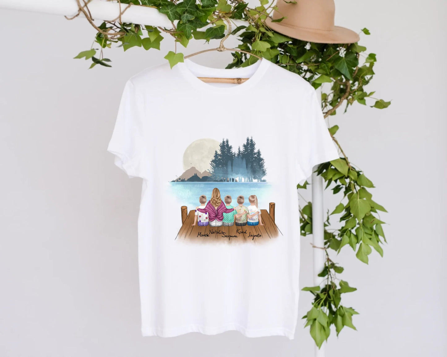 Koszulka dla mamy i 1-4 dzieci - Personalizowana (rodzinna) #P23