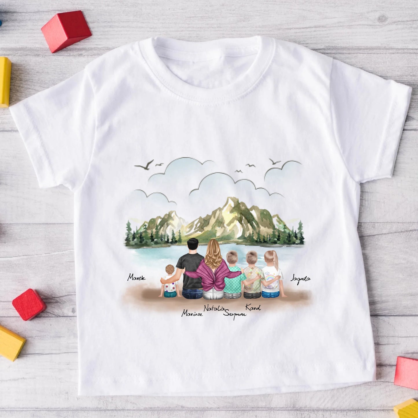 Koszulka rodzinna 2 os. dorosłe + max. 4 dzieci - Personalizowana #P20