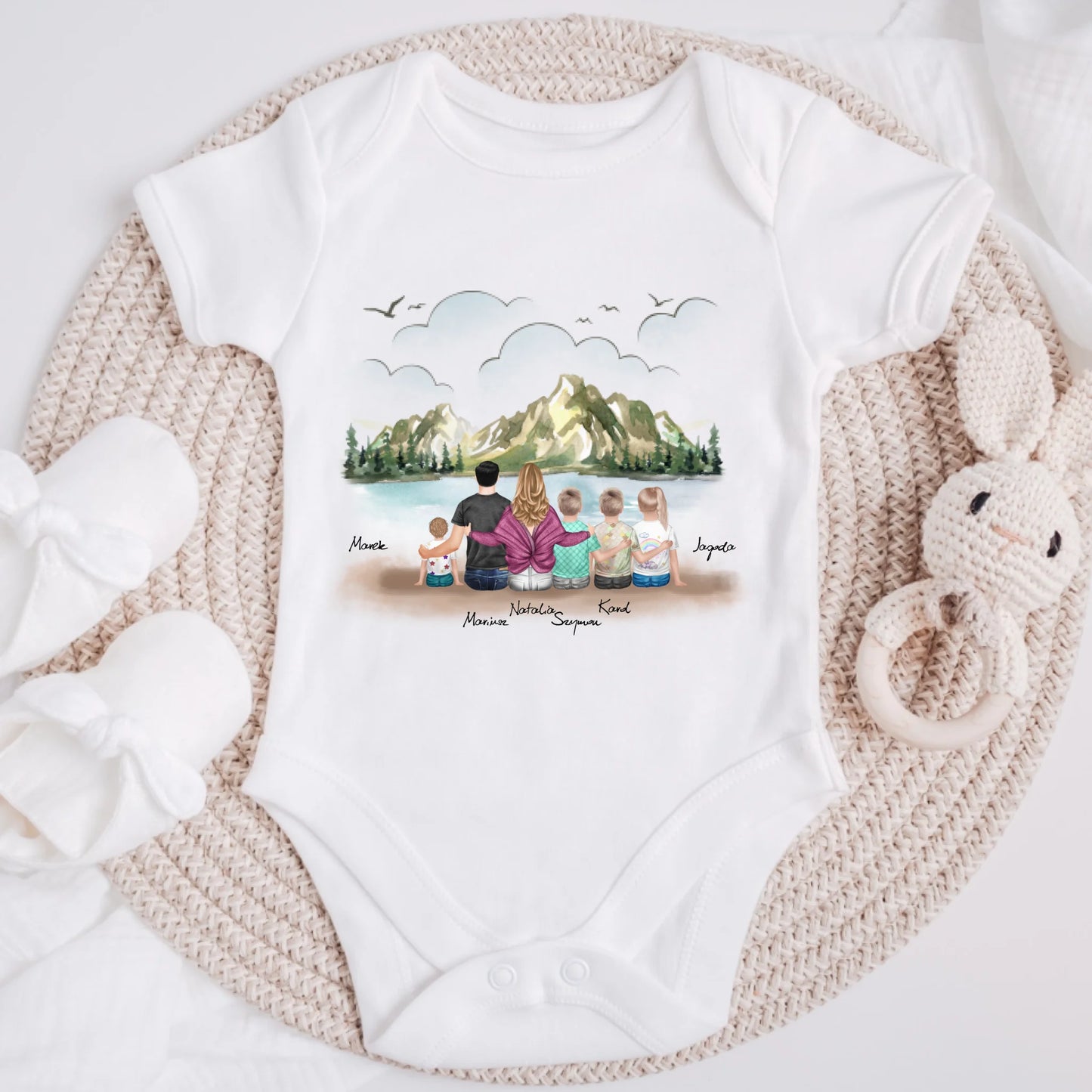 Koszulka rodzinna 2 os. dorosłe + max. 4 dzieci - Personalizowana #P20