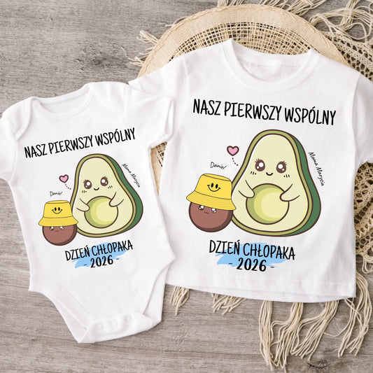 Koszulka ze wzorem dla mamy i syna  - Personalizowana - Prezent na dzień chłopaka #8781