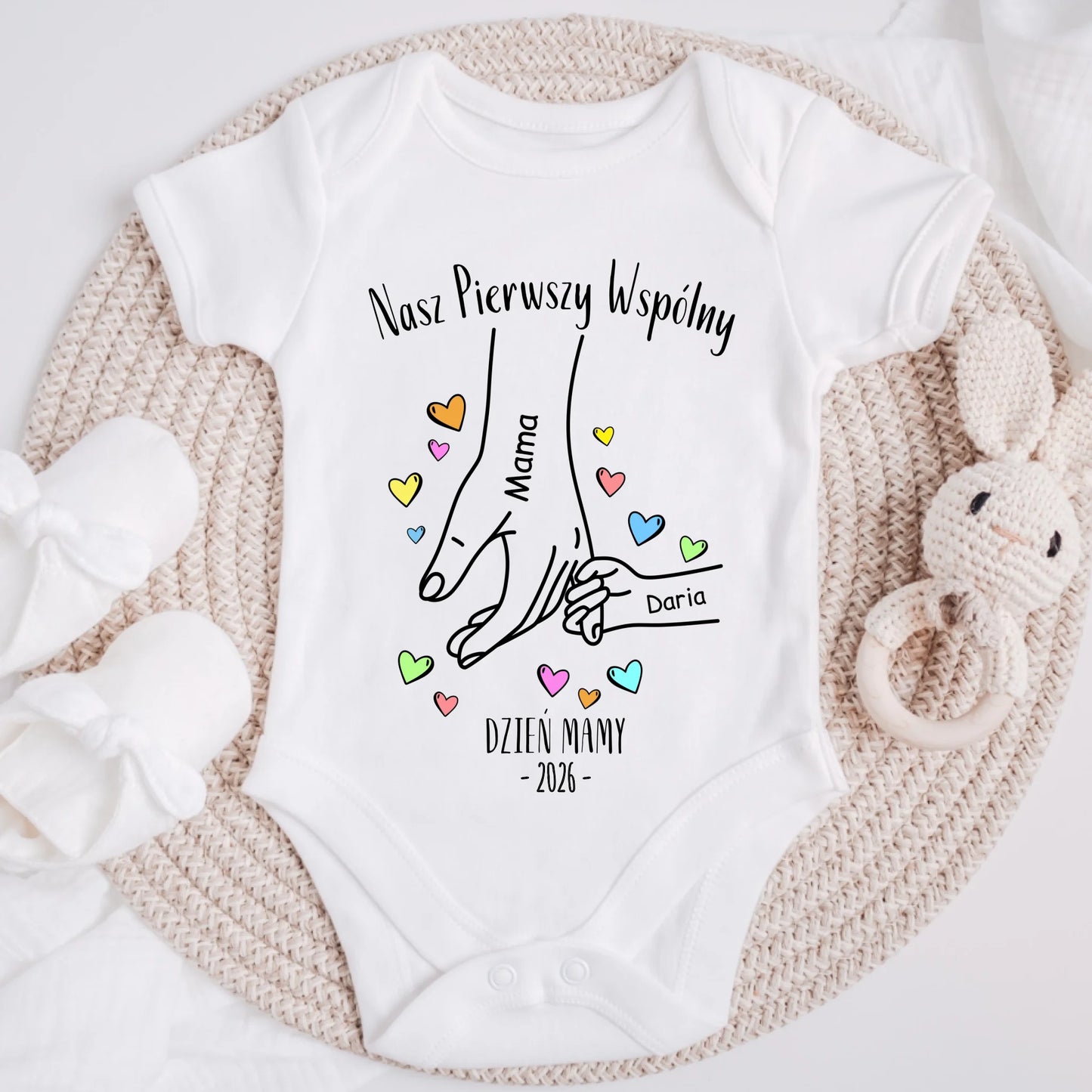 Koszulka ze wzorem mamy i córki/syna - Prezent na Dzień Mamy - Personalizowana #9841