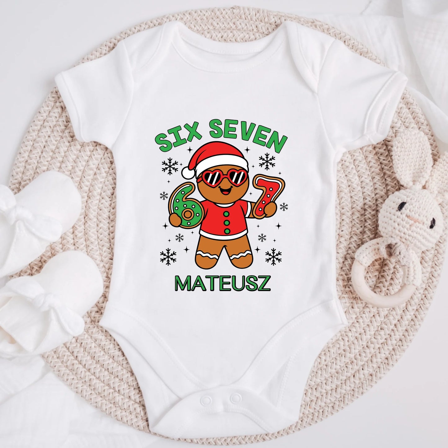 Koszulka świąteczna dla dziecka - 67 six seven piernik - Prezent na święta #820115