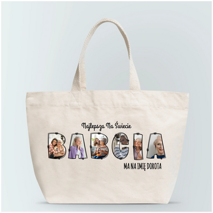 Torba personalizowana dla babci NAJLEPSZA NA ŚWIECIE BABCIA | z personalizowanymi zdjęciami #19