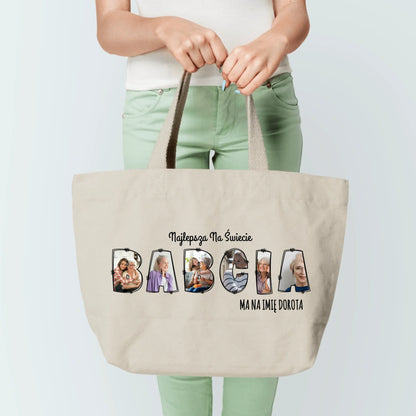 Torba personalizowana dla babci NAJLEPSZA NA ŚWIECIE BABCIA | z personalizowanymi zdjęciami #19