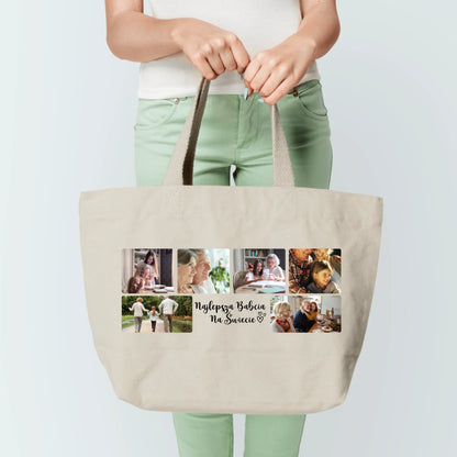 Torba personalizowana dla babci NAJLEPSZA BABCIA NA ŚWIECIE | z personalizowanymi zdjęciami #15