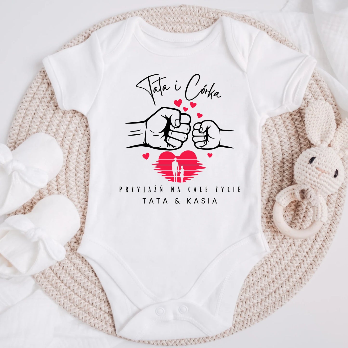 Koszulka dla taty i córki z napisem tata i córka przyjaźń na całe życie #90122