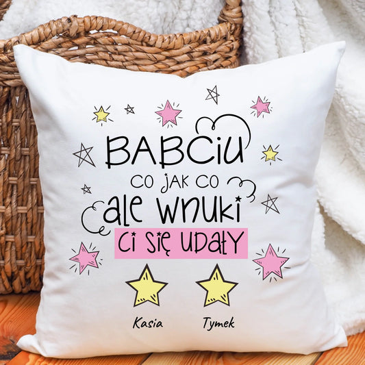 Poduszka personalizowana dla babci lub dziadka - Prezent na dzień babci i dziadka #141