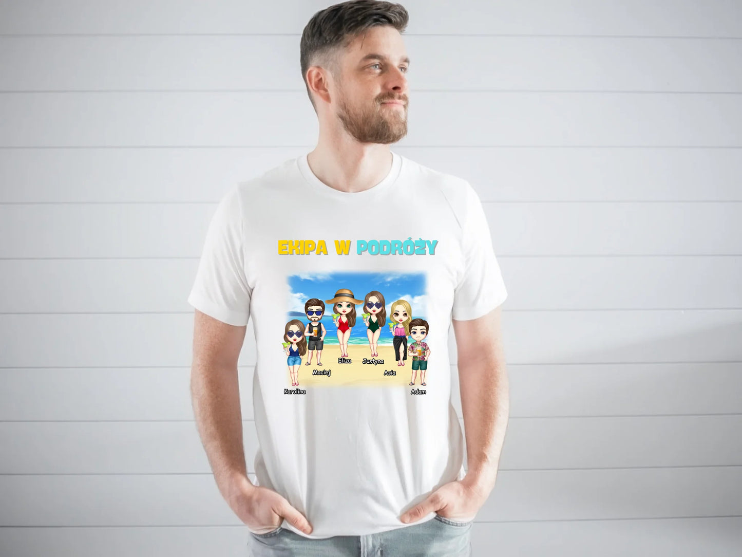 Koszulka dla przyjaciół max. 1-6 osób (kobieta/mężczyzna) - Personalizowana #P54