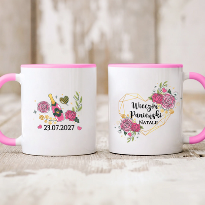 Kubek personalizowany na wieczór panieński WIECZÓR PANIEŃSKI | z personalizacją daty #57