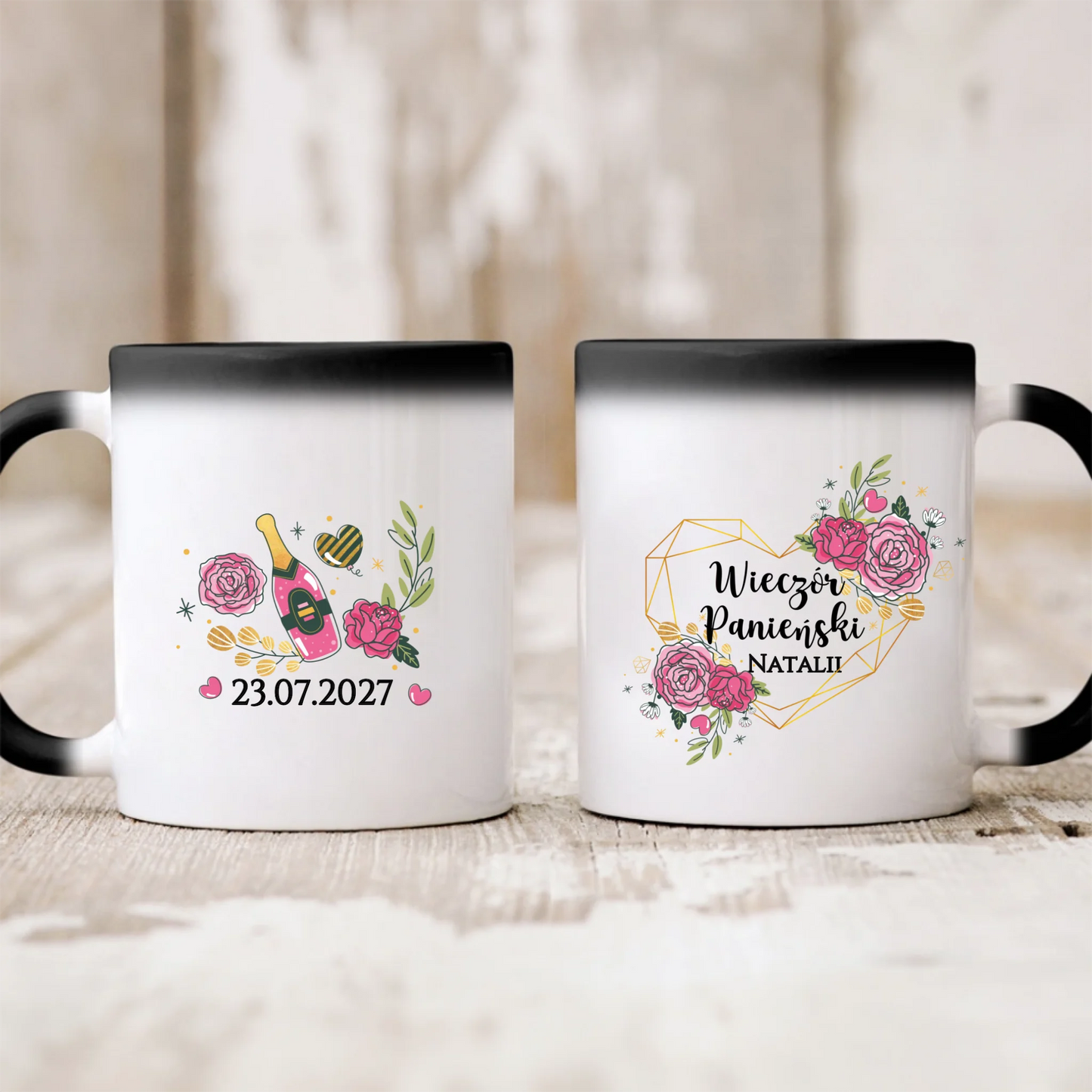 Kubek personalizowany na wieczór panieński WIECZÓR PANIEŃSKI | z personalizacją daty #57