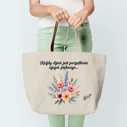 Torba personalizowana KAŻDY DZIEŃ JEST POCZĄTKIEM | z personalizacją wzoru #985
