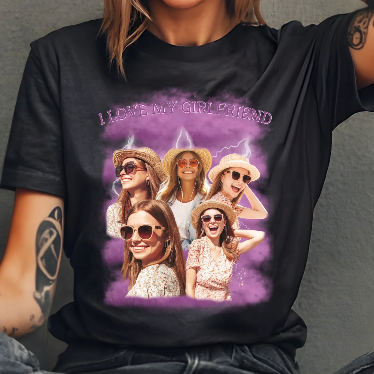 Koszulka Bootleg personalizowana | modny motyw z personalizacją zdjęcia #9511