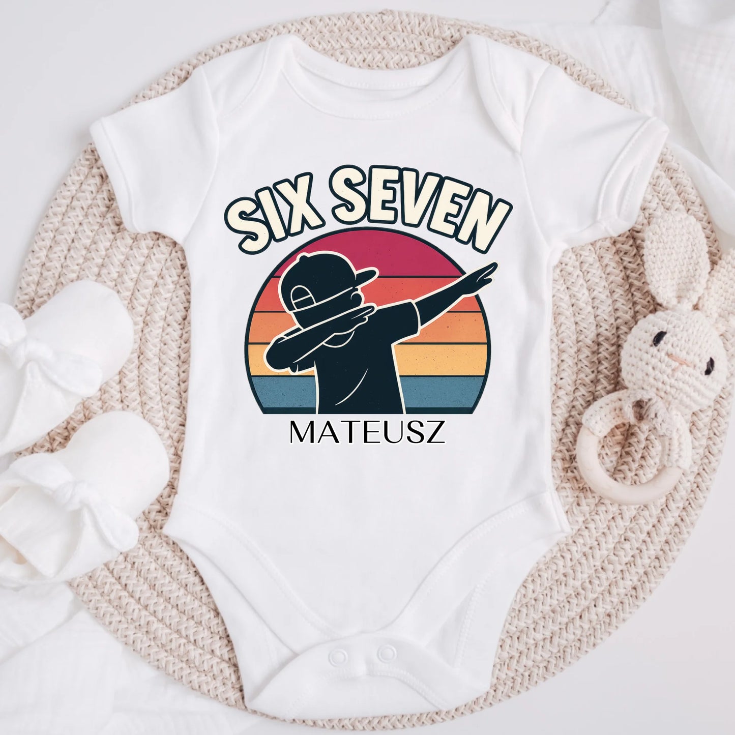 Koszulka personalizowana z imieniem SIX SEVEN | zabawny motyw #82001