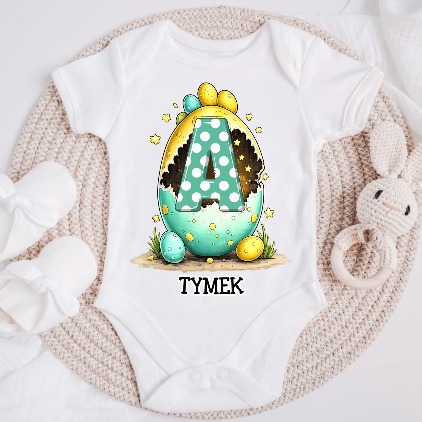 Wielkanocne body personalizowane  | motyw wielkanocnego jajka #0075