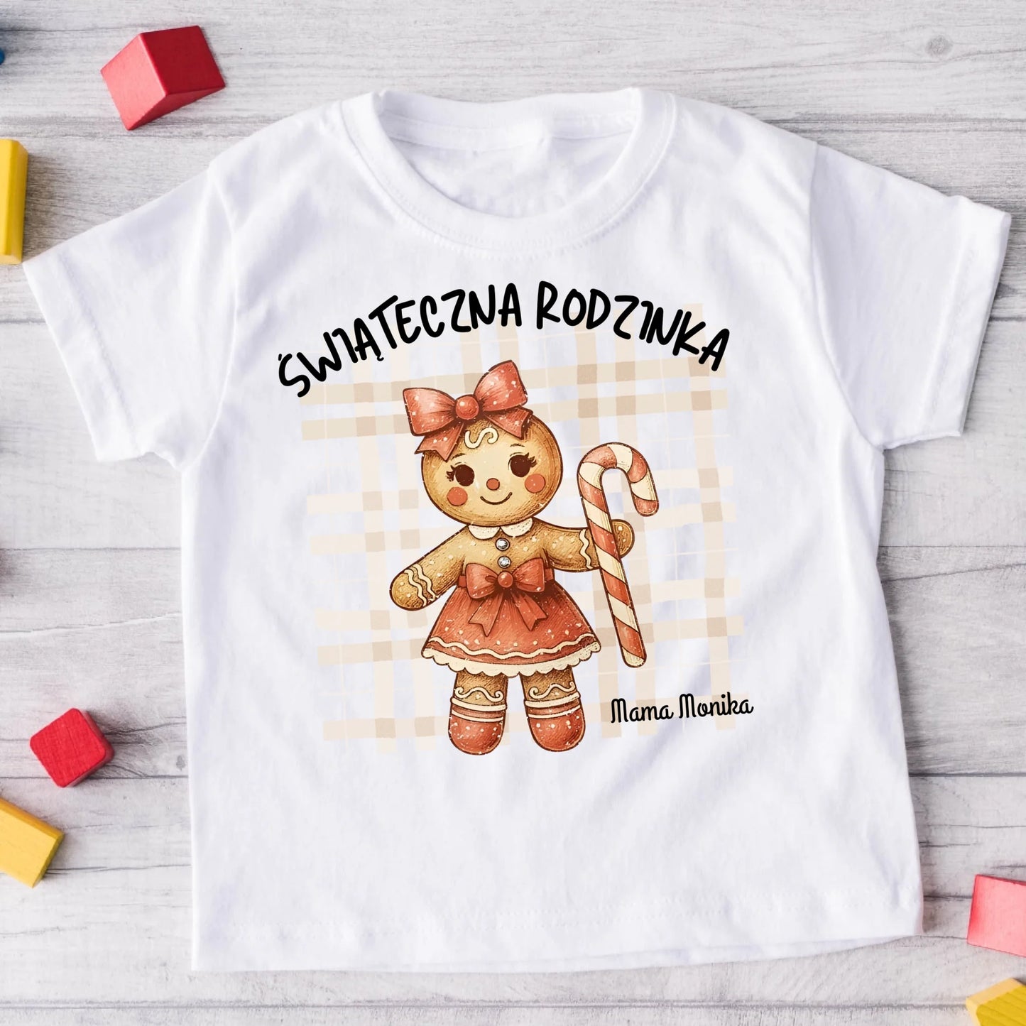 Koszulka personalizowana dla rodziny ŚWIĄTECZNA RODZINKA | świąteczny motyw z piernikami #80312