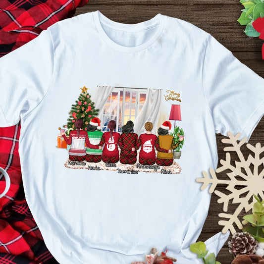 Świąteczna koszulka personalizowana dla przyjaciółek MERRY CHRISTMAS | motyw z choinką #9