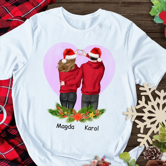 Świąteczna koszulka personalizowana dla par | z personalizacją imion #3