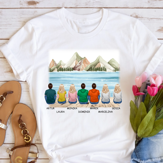 Koszulka personalizowana dla przyjaciół | motyw z przyjaciółmi nad jeziorem #45