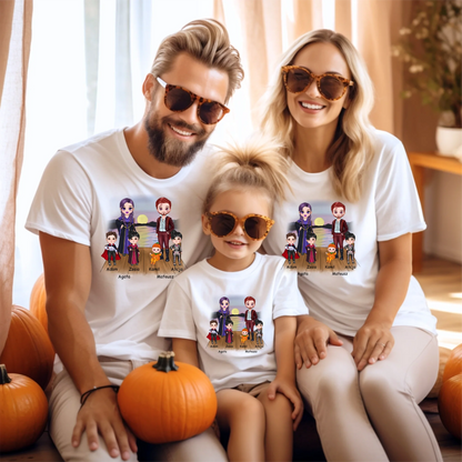 Koszulka personalizowana dla rodziny | motyw z rodziną o zachodzie słońca #2