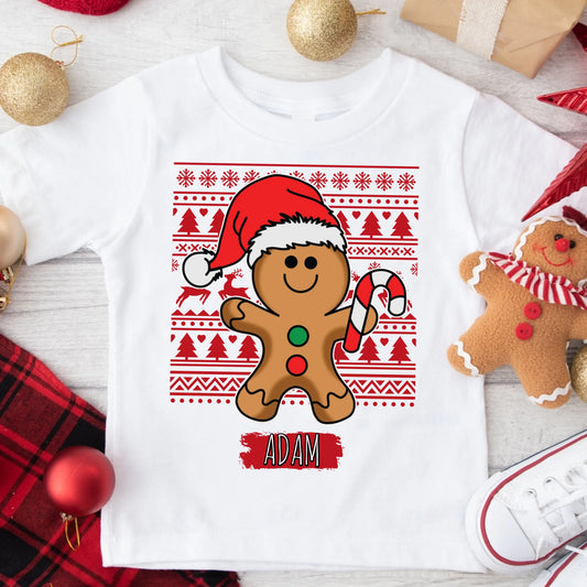 Świąteczna koszulka personalizowana dla rodziny | motyw z piernikiem #7622