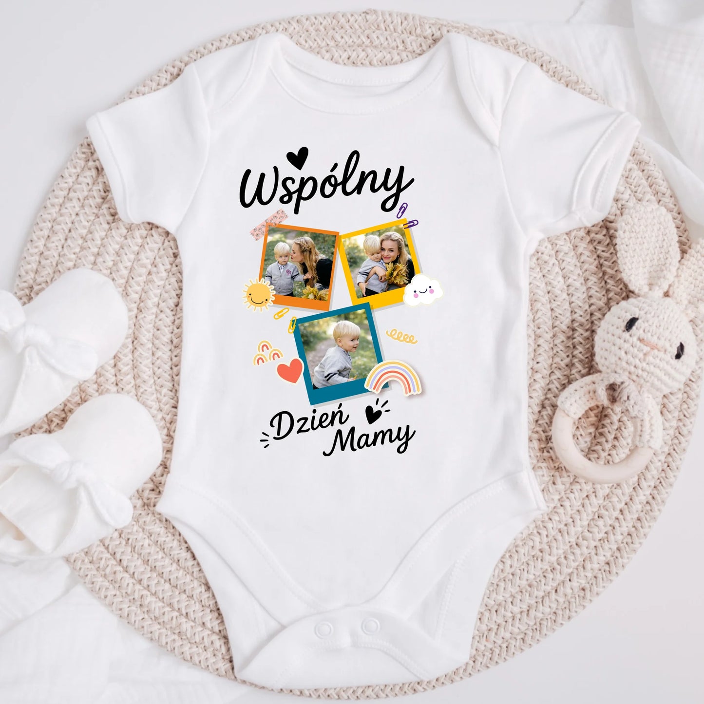 Koszulka personalizowana dla mamy i dziecka WSPÓLNY DZIEŃ MAMY | z personalizacją zdjęcia #456