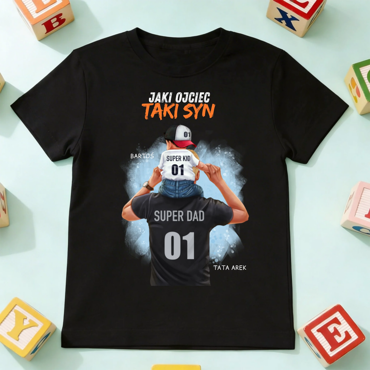 koszulka dziecko czarna przód