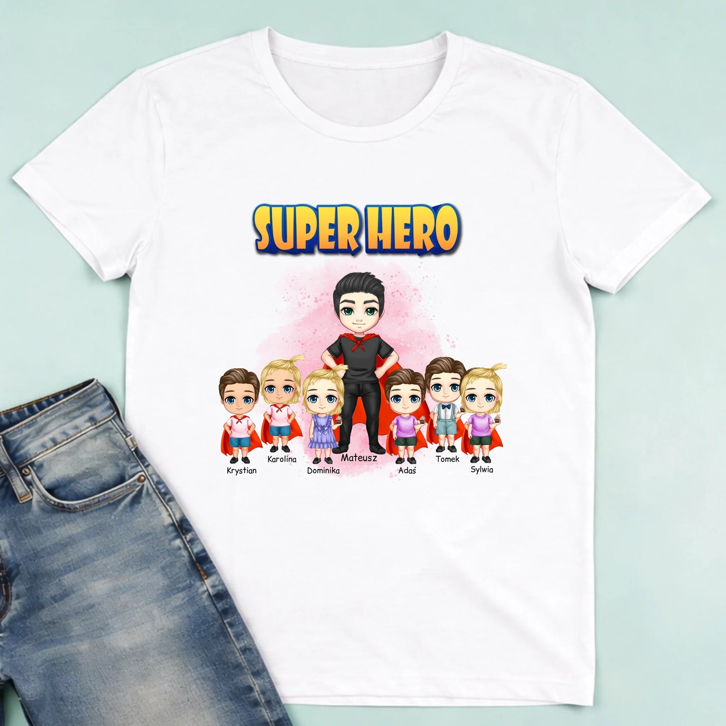 męska biała koszulka przód 1