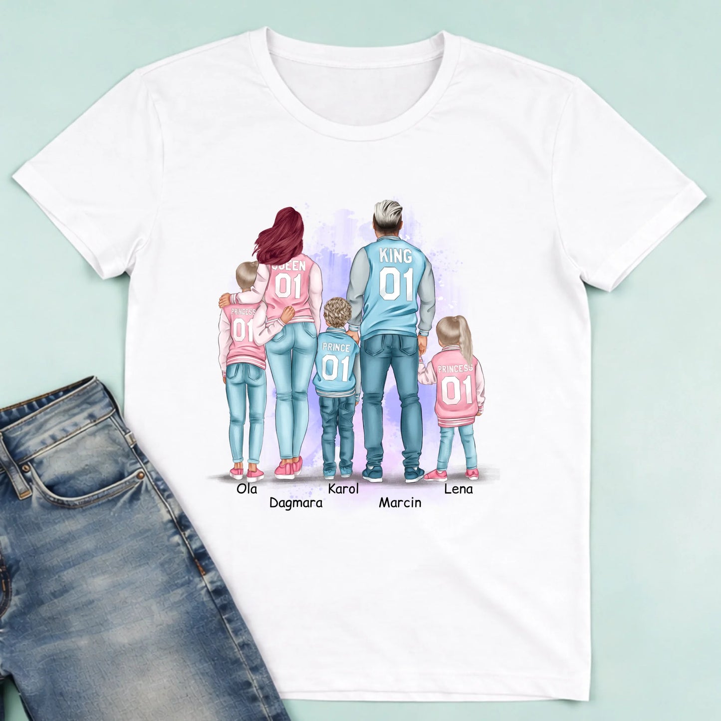 męska biała koszulka przód 1