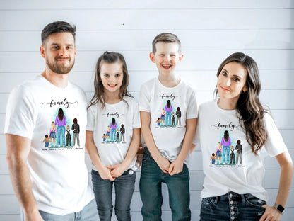Koszulka personalizowana dla mamy i dzieci FAMILY | motyw z rodziną #18