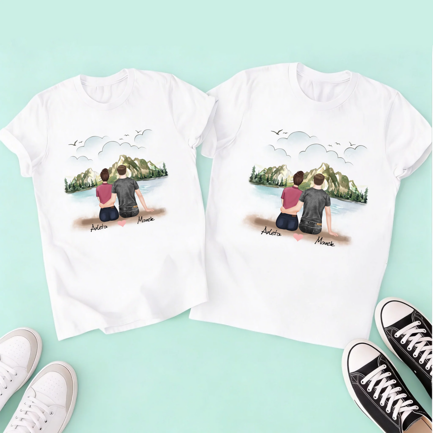 męska + damska biała