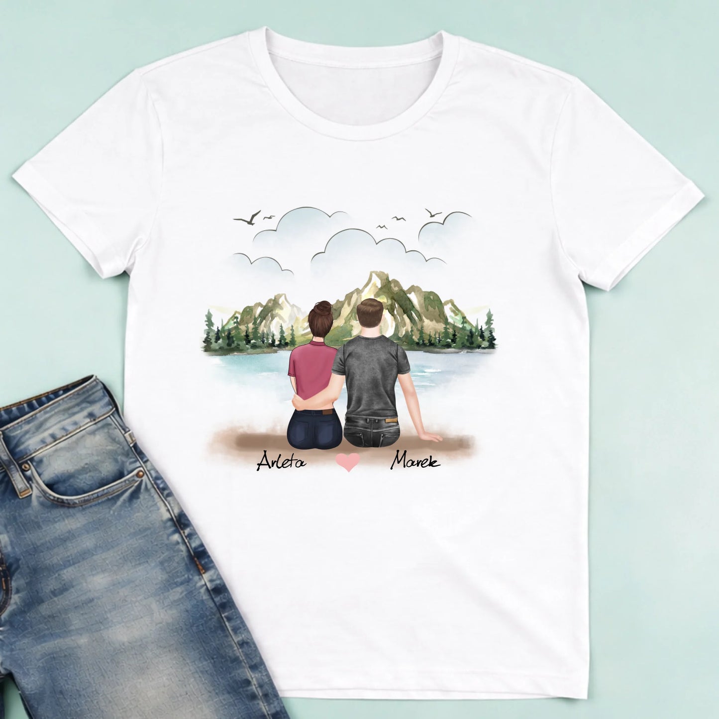 męska biała koszulka przód 1