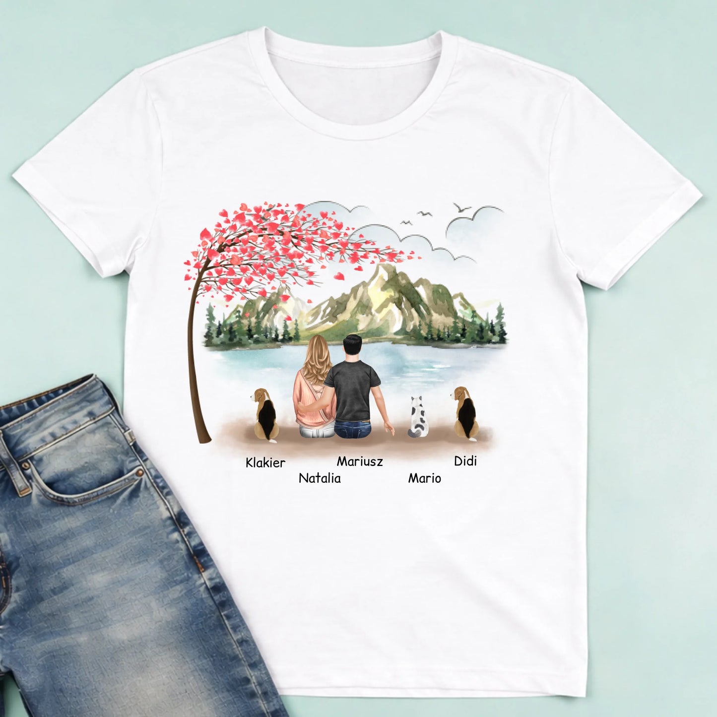 męska biała koszulka przód 1