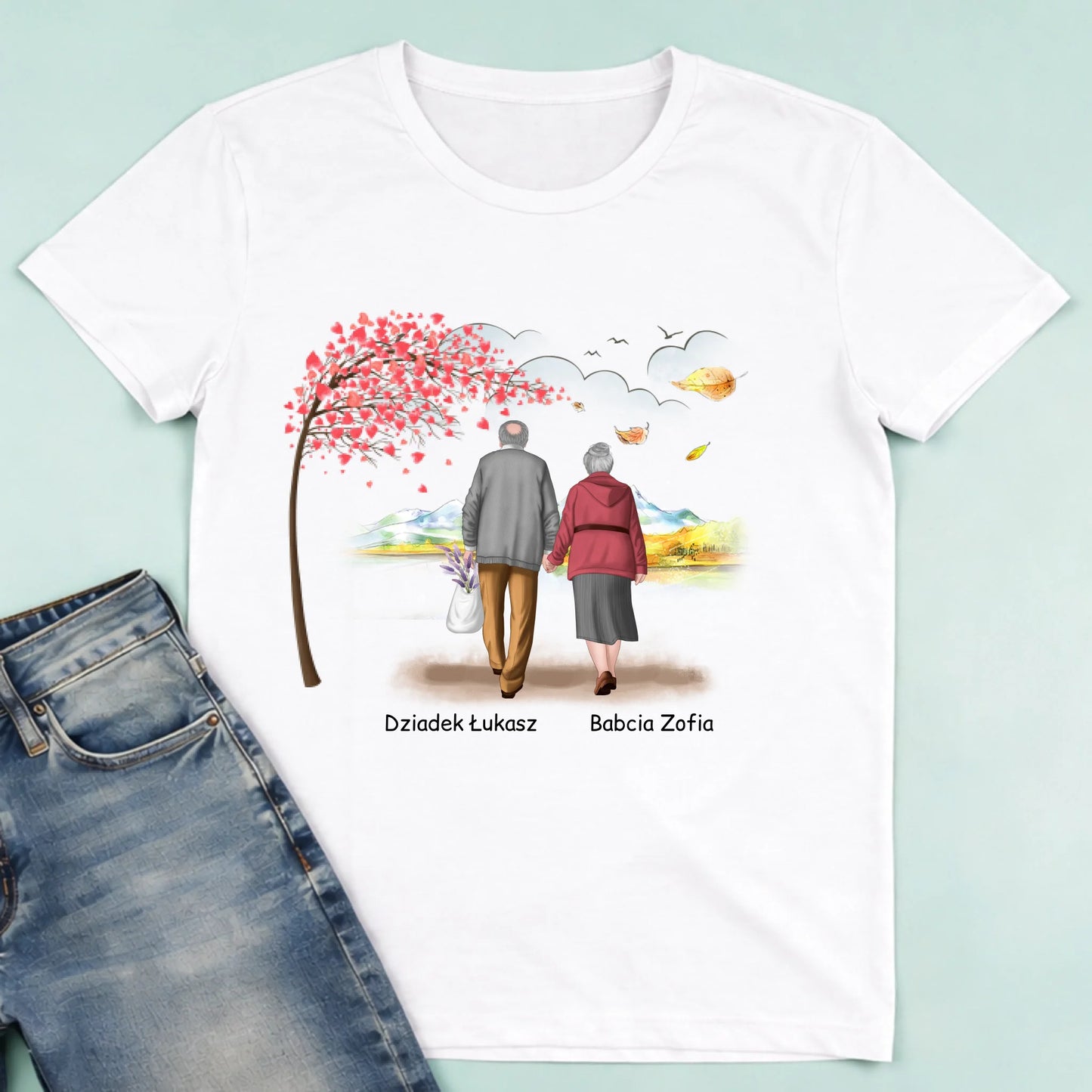 męska biała koszulka przód 1