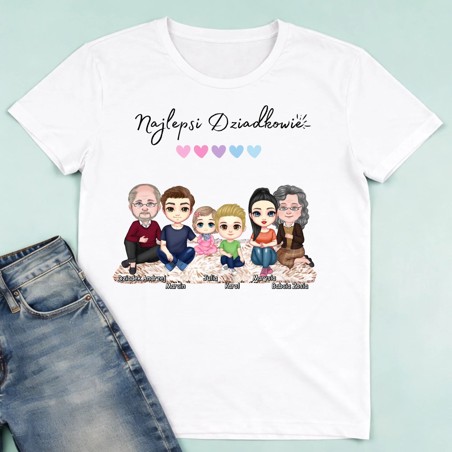 męska biała koszulka przód 1