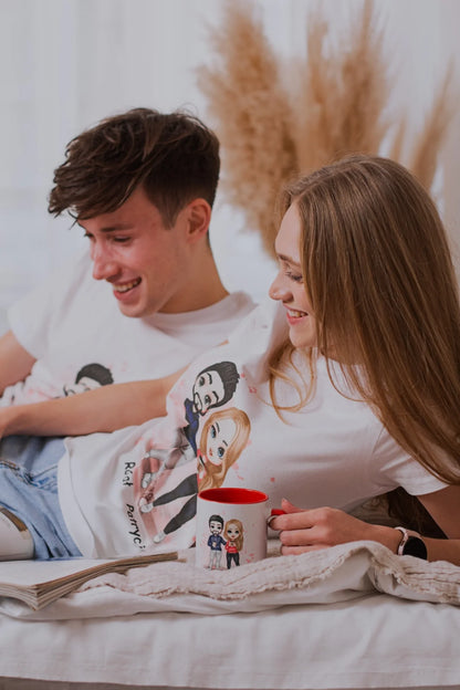 Koszulka personalizowana dla par TRAIN TOGETHER STAY TOGETHER | sportowy motyw #P43