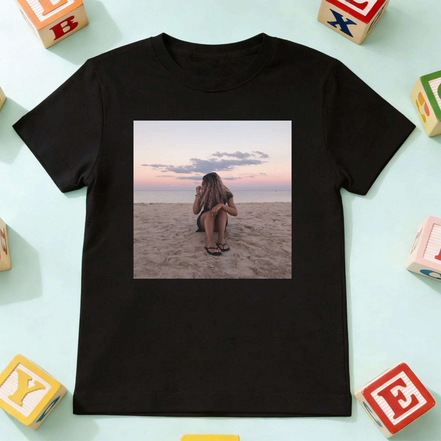 koszulka dziecko czarna przód