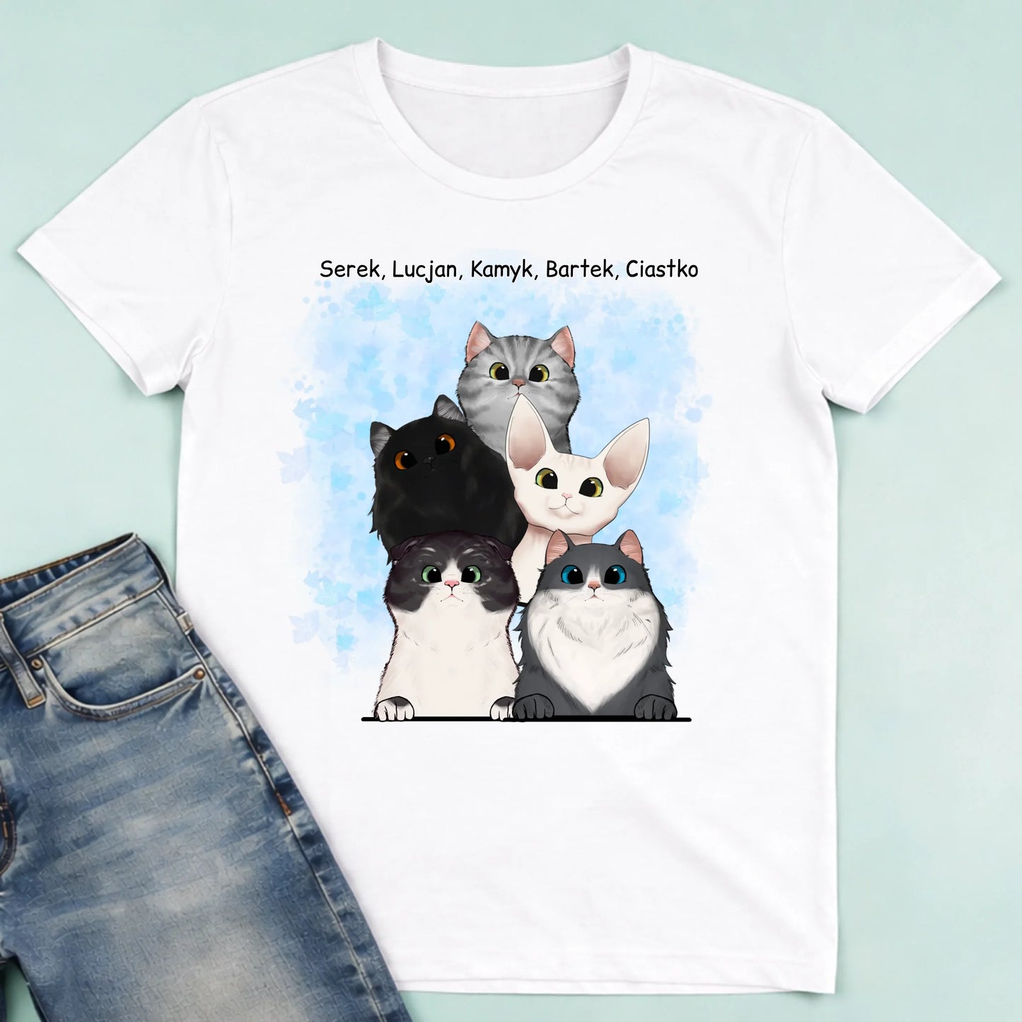 męska biała koszulka przód 1