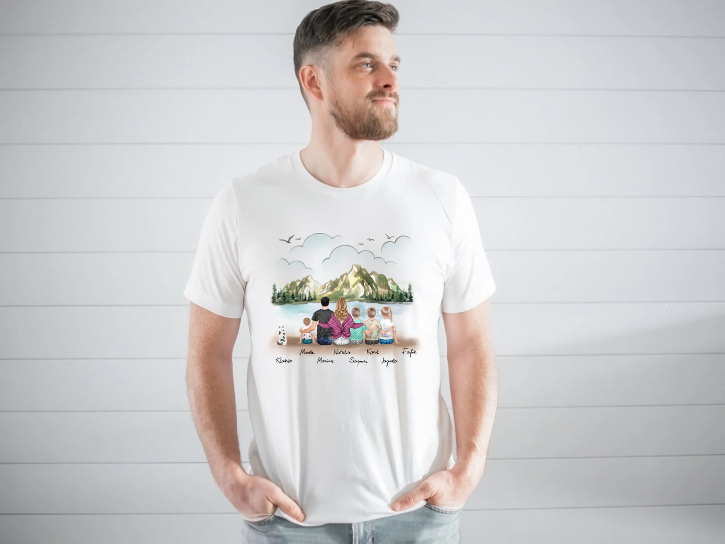 Koszulka personalizowana dla rodziny z pupilem | z personalizacją imion #P58
