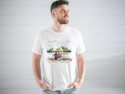 Koszulka personalizowana dla rodziny z pupilem | z personalizacją imion #P58