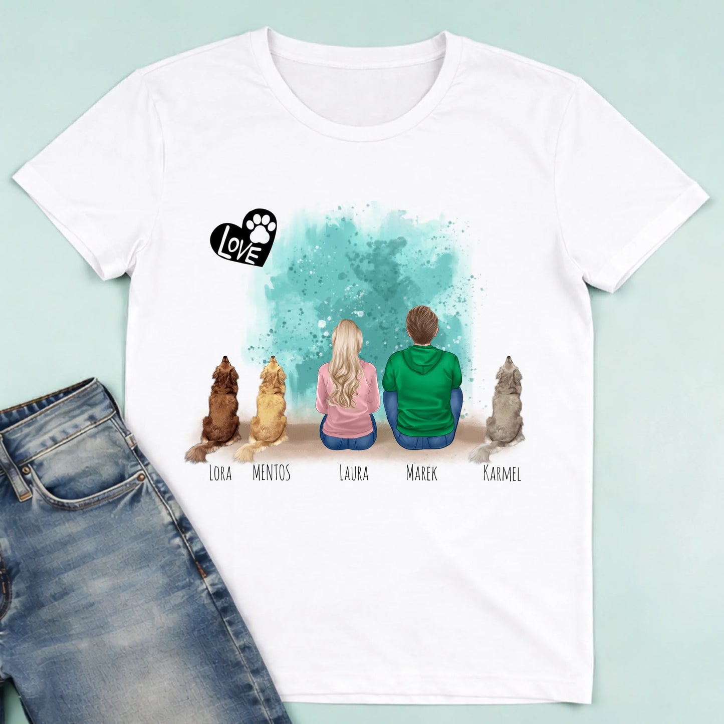 męska biała koszulka przód 1