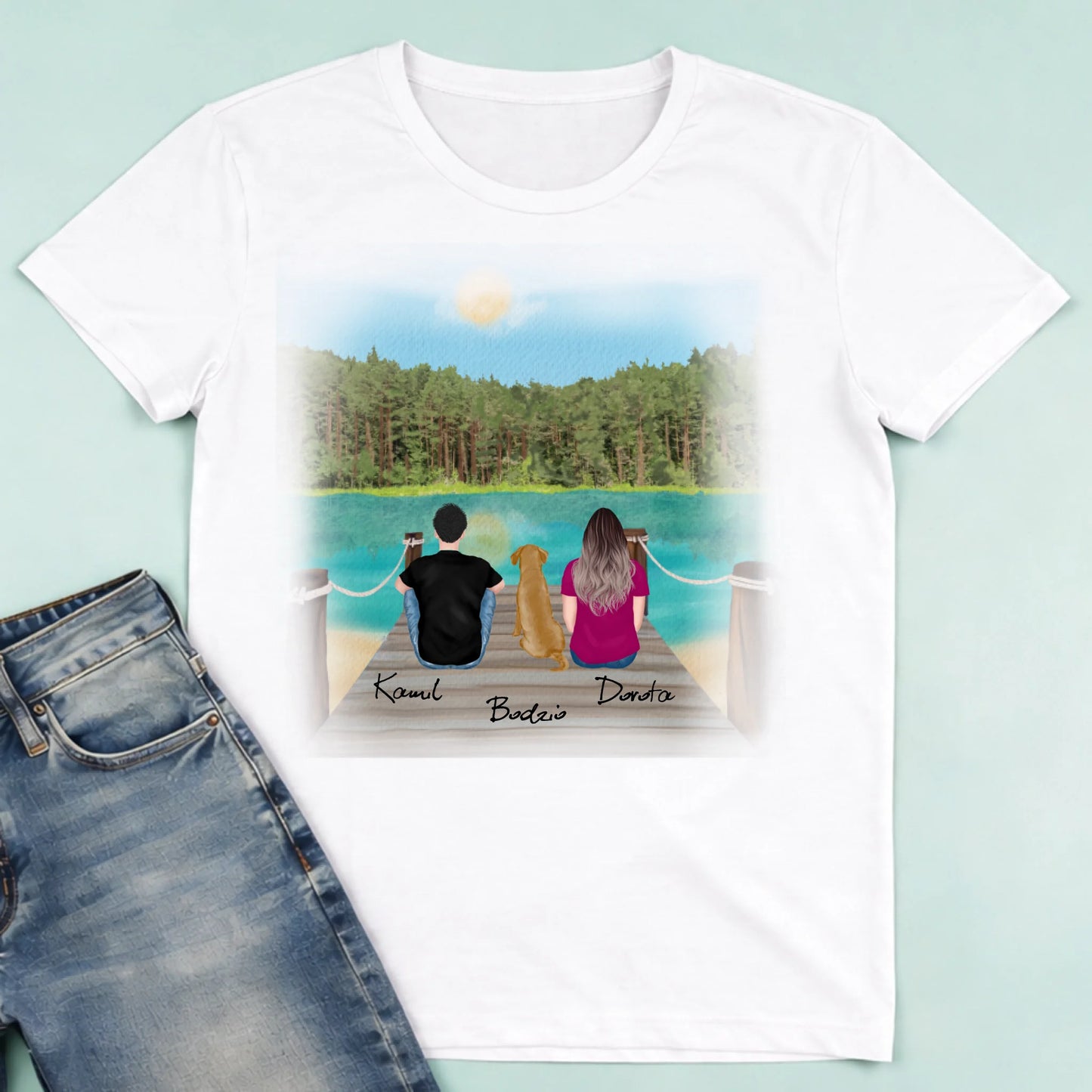 męska biała koszulka przód 1