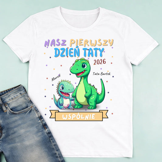męska biała koszulka przód 1