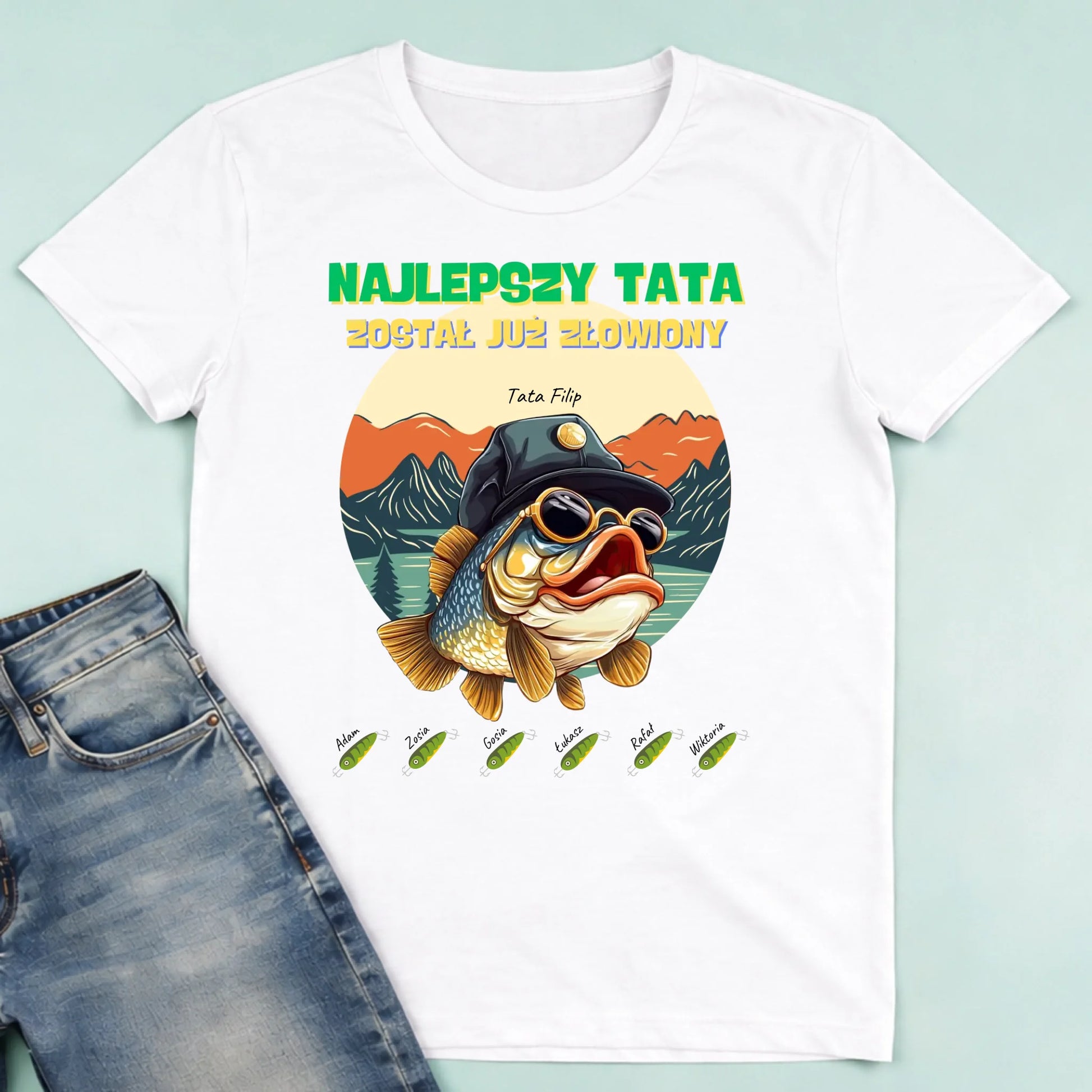 męska biała koszulka przód 1