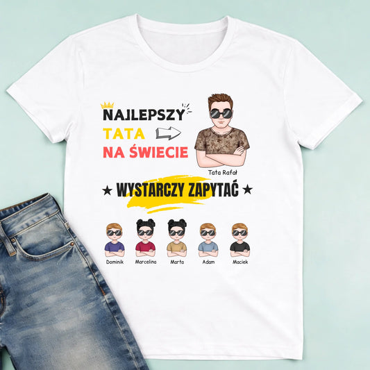 męska biała koszulka przód 1