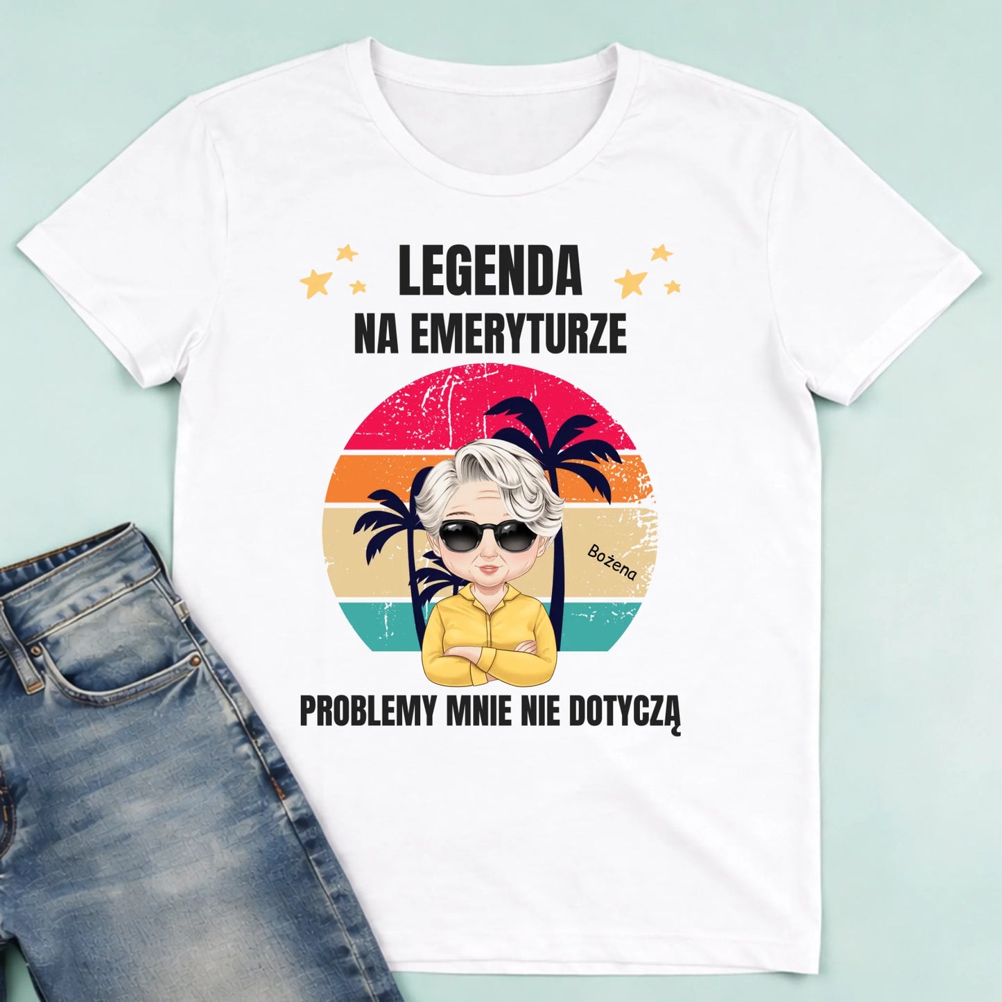 męska biała koszulka przód 1