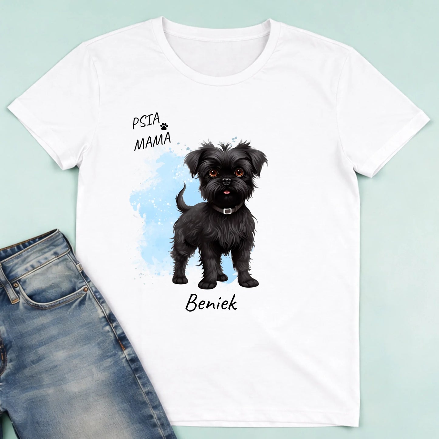 męska biała koszulka przód 1