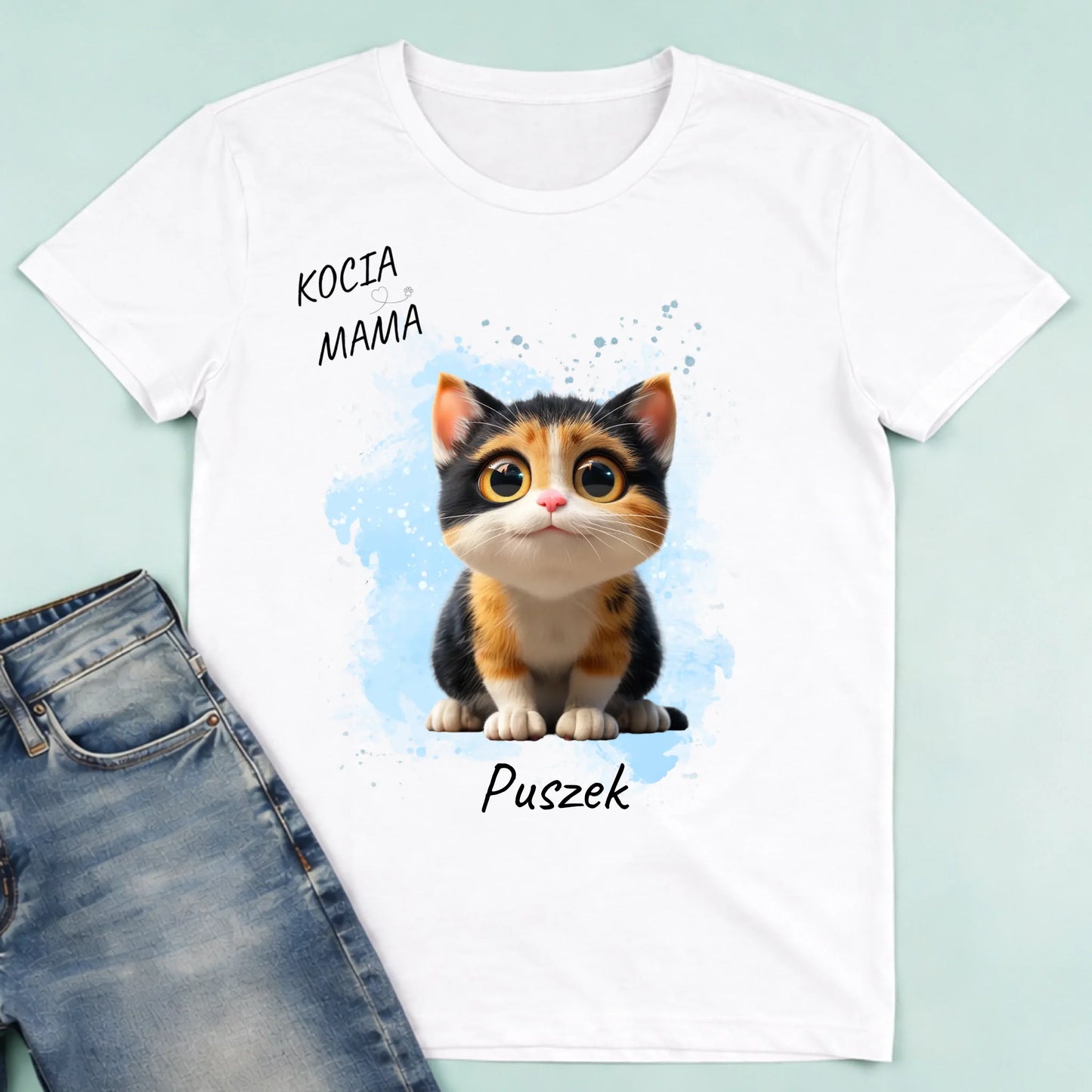 męska biała koszulka przód 1