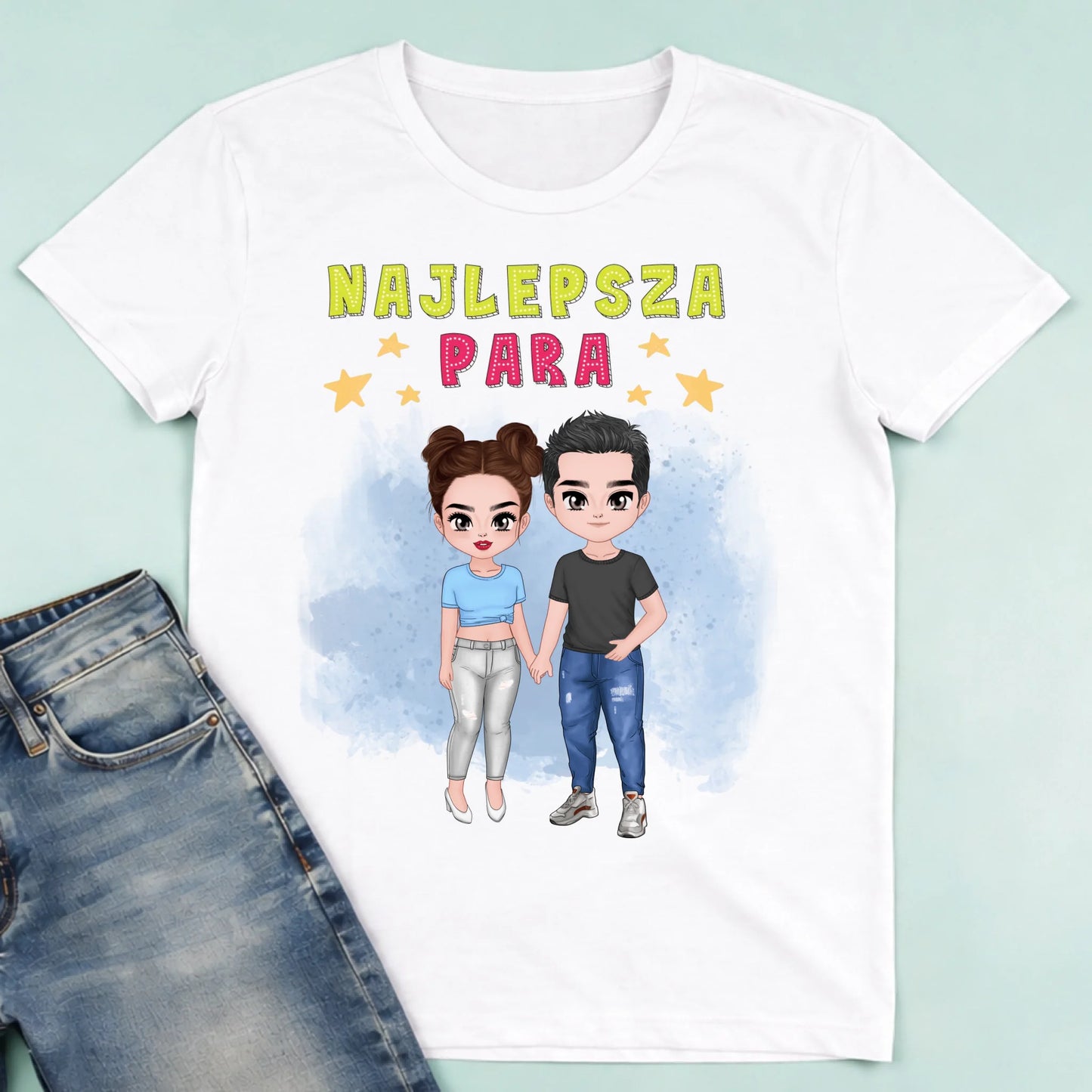 męska biała koszulka przód 1