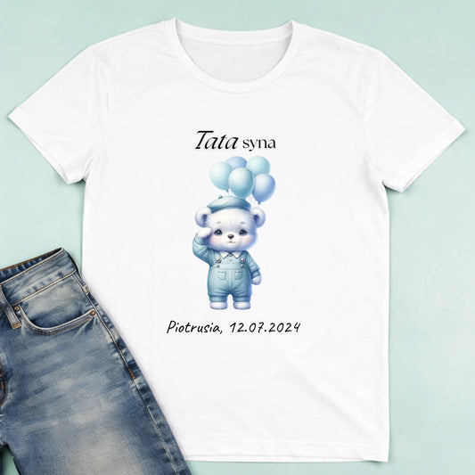 męska biała koszulka przód 1